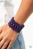 Paparazzi Accessories  Fiji Flavor - Purple Wooden Bracelets Onl