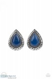 Paparazzi Accessories Online  Desert Glow - Blue Earring-Clip On