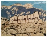 Colorado Springs Mountain View 16&Prime x 20&Prime Canvas Painti
