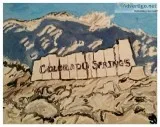 Colorado Springs Mountain View 16&Prime x 20&Prime Canvas Painti