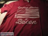 New Size Large Tee Shirt &quotUnited States of Bacon&quot
