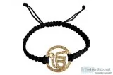 Auspicious Ik Onkaar Diamond Bracelet In 14k Gold With 21mm Char