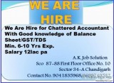 We Are Hire for Chattered Accountant With Good knowledge of Bala