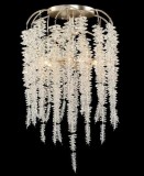 John Richard Cascading Crystal Six-Light Semiflush  Modern Wall 