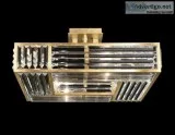 Fine Art Crystal Enchantment 25in Square Semi Flush Mount  Moder