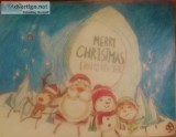 Holiday Christmas New Year Winter Art &ndash 9&Prime x 12&Prime 