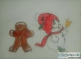 Holiday Gingerbread Man and Snowman GG &ndash 9&Prime x 12&Prime
