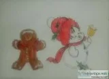 Holiday Gingerbread Man and Snowman GG &ndash 9&Prime x 12&Prime