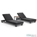 Shop Our Range Of Sun Lounge Set In Charcoal With Side table