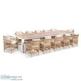 Buy Latest Balmoral Outdoor Teak Top Table With Malawi Chairs