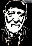 Black and White Willie Nelson GG- 8&rdquo x 11&rdquo Black Penci