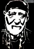 Black and White Willie Nelson GG- 8&rdquo x 11&rdquo Black Penci
