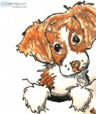 Brittany Mix Dog 2 GG &ndash 8&rdquo x 11&rdquo Colored Pencil