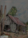 Old Autumn Country Barn Scenery 14 GG &ndash 8&rdquo x 11&rdquo 