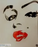 Marilyn Monroe With Red Lipstick GG &ndash 8&Prime x 11&Prime Co