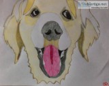 Golden Retriever 6 &ndash 8&Prime x 11&Prime Colored Pencil