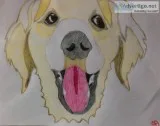 Golden Retriever 6 &ndash 8&Prime x 11&Prime Colored Pencil