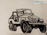 Black Jeep GG &ndash 9&Prime x 12&Prime Black Pencil