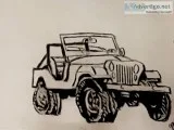 Black Jeep GG &ndash 9&Prime x 12&Prime Black Pencil