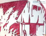 Deep Crimson Old Barn GG &ndash 8&Prime x 11&Prime Colored Penci