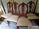 4 solid maple chairs USA made exc.cond.