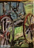 Old Country Wagon GG &ndash 3.5&rdquo x 2.75&rdquo Canvas Painti
