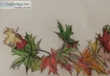 Autumn Fall Leaves GG 94 &ndash 9&rdquo x 12&rdquo Colored Penci