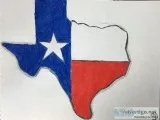 State Of Texas Flag GG &ndash 9&Prime x 12&Prime Colored Pencil