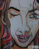 80&rsquoS Girl Art GG &ndash 9&rdquo x 12&rdquo Colored Pencil