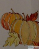 Autumn Pumpkin Patch With Leaves GG &ndash 8&rdquo x 11&rdquo Co