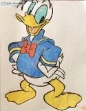 Donald Duck 2 GG - 8&quot x 11&quot Colored Pencil