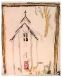 Old Diamond Church &ndash 9&Prime x 12&Prime Colored Pencil