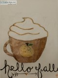 Pumpkin Spice Autumn Fall Latte Art GG &ndash 9&rdquo x 12&rdquo