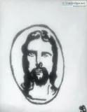 Jesus Black and White GG - 8&quot x 11&quot Painting