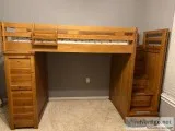 Twin Boy&rsquos Step Loft Bed with Chest