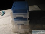 NEVER USED - THREE DRAWER PLASTIC CABINET ...