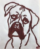 Boxer Dog 8 GG - 8&rdquo x 11&rdquo Painting