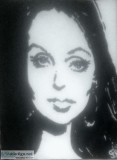 Cher Black and White GG &ndash 8&Prime x 11&Prime Painting