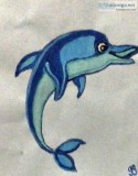 Dolphin GG &ndash 8&rdquo x 11&rdquo Painting