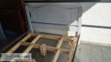 Full size headboard and footboard with slats