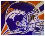 Denver Broncos Helmet GG- 11&quot x 14&quot Canvas Painting