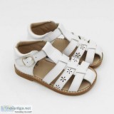 Girls White Sandals  Pre-Order White Leather Girls Sandals in Au