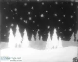 Winterland 2 Black and White GG - 8&quot x 11&quot Painting