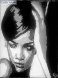 Rihanna Black and White 2 GG &ndash 8&Prime x 11&Prime Painting