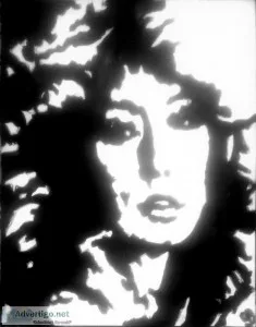 Actress Farrah Fawcett Black and White GG - 8&quot x 11&quot Pai