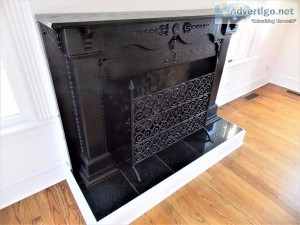 Black Wood Fireplace Mantel