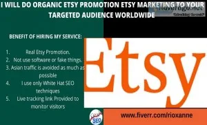 I will do etsy promotion rank your etsy SEO to boost etsy sales