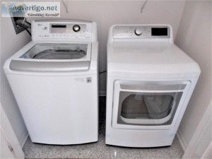 LG White Washer And Gas Dryer