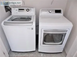 LG White Washer And Gas Dryer