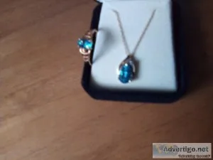 Blue Ring And Necklace
